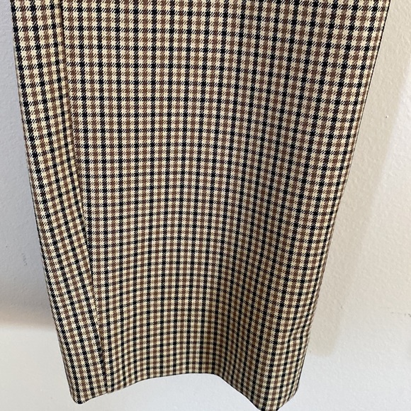 Denver Hayes Brown Black Cream Houndstooth Print Trouser Pants Women Size 10x27 - Picture 6 of 12